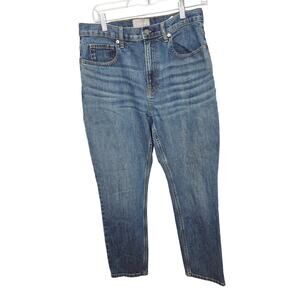 Everlane The Cheeky Women's High Rise  Straight Leg Blue Denim Jeans Size 30 R